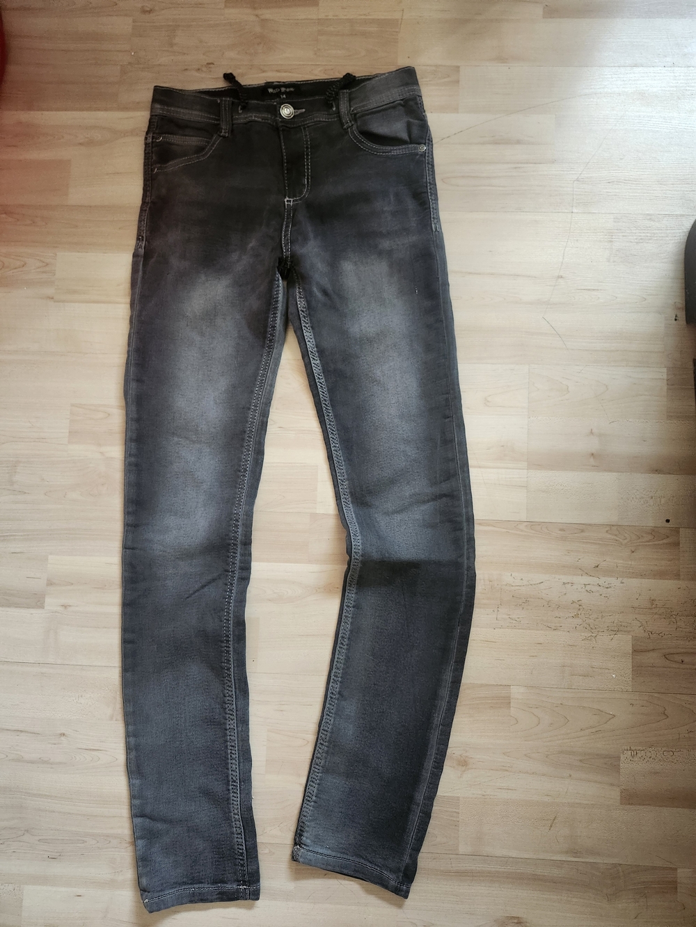 Boy's Grey Faded Slim Jeans